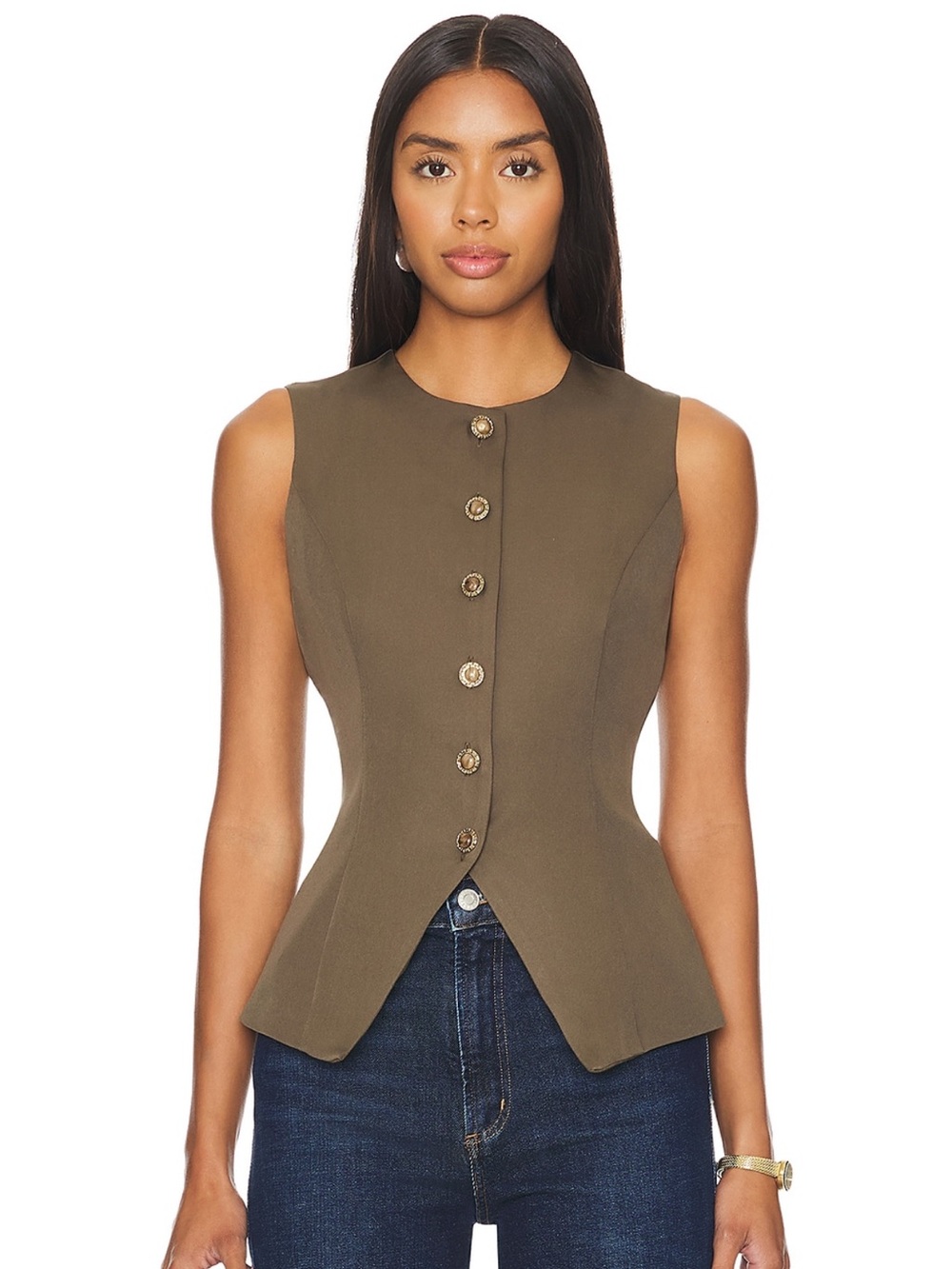 SNDY x Revolve Emiliana Top in Khaki